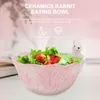 Dinnerware Sets Bowl Ceramic Easter Candy Salad Bowls Dish Fruit Snack Serving Baby Porcelain Ramen Soup Cabbage Shaped Cartoon