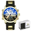 Relojes de pulsera 2023 STRYVE Multifunción LED Reloj deportivo digital Hombres Analógico 50M Cronógrafo impermeable Relogio con caja de regalo