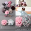 Hair Clips Trendy 20PCs Handmade Flatback Lace Chiffon Fabric Flowers Girls Jewelry DIY Ornament Garment Shoes Decor Headband Clip