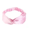 Silky Satin Twist Turban Headband For Women Washing Head Wrap Headwrap Makeup Sport Yoga Head Band Girls Hair Accessories