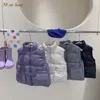 Gilet fashion bébé garçon fille vers le bas gilet hiverfant enfant enfant enfant chaud gilet à glissière massive hors vêtements de bébé épais vêtements de bébé 1-7y 230329