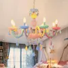 Lampadari Ristorante Deco Macaron Lampadario in vetro colorato Ciondolo in cristallo Illuminazione per bambini Lampada per bambini Sala da pranzo Camera da letto Casa Luce a LED