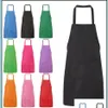 Schürzen zum Ausdrucken Anpassen Logo Kinder Kochschürze Set Küche Taillen 12 Farben Kinder mit Hüten zum Malen Kochen Backen 496 Drop Dhwd0