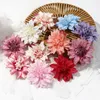 10 cm Pompon Head Fake Flower Silk Artificial Flowers for Bride Wedding Wall Flower Garden Decoration Diy Home Decor Cabeza de Pompon de Dalia de 10 cm