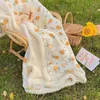 Blankets Lamb Fleece Blanket Double Thickened Small Fresh Lunch Blanket Four Seasons Universal Warm Multifunctional Cover Blanket 230329