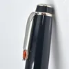 High-quality bright black gem roller ballpoint pen School office stationery fashion writing ballpoint pen (no box)