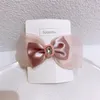 2023 nouvelle mode coréenne douce fille princesse amour élastique enfants belle rose maille nœud papillon épingle à cheveux accessoires de cheveux