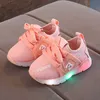 Baskets athlétiques extérieures pour enfants, chaussures lumineuses pour garçons et bébés avec semelle lumineuse, chaussures lumineuses pour jeunes filles, chaussures de tennis à franges W0329