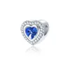 925 Siver Koraliki Charki dla uroku bransoletki projektant dla kobiet Blue Planet Heart Charm Fit