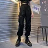 Kadın Pantolon Jogges 2023 Siyah Yüksek Bel Koreli Kadın Gevşek Soygun Düz Bacak Sokak Giyim Kargo Uzun Kadın 230329