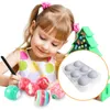 Party Decoration Christmas Graffiti Electric Painted Diy Ornament Painting Round Ball