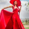 Vestidos de salto vermelho escuro vestidos de baile para mulheres pérolas com miçanga sem alças