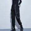 Kadın Pantolon S Street Giyim Kargo Pantolon Sıradan Joggers Siyah Yüksek Bel Gevşek Kadın Pantolon Kore tarzı Şerit Bayanlar Damla 230329