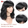 Synthetic Wigs Wignee Synthetic Wigs with Bangs for Black & White Women Short Natural Wave Hair Heat Resistant Cosplay Daily Fiber 230227