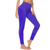 Abiti da yoga Donna Tasca in garza di colore puro Elastico in vita Fitness Legging Pantaloni sportivi Pantaloni da corsa per la donna 2023 Outdoor