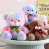 25/35/45 cm Gefüllte Schöne Schleife Teddybär Plüschtiere Nette Bunte Bären Kissen für Kinder Mädchen Geburtstag Valentinstagsgeschenke