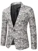 Herenpakken hoogwaardige blazer heren Italiaanse stijl print elegant mode simple zakelijk casual feest heer formeel gemonteerd jasje