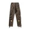 Men's Pants High Street Casual Cargo Spodnie Grimace Wiercenie Multi-Pocke Dżinsy retro proste ponadgabarytowe kombinezon punkowy streetwear Spring Women 230329