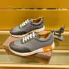 Mode mannen casuals schoenen stuiteren zachte bodem lopende sneaker Italië Italië Elastische band lage top mesh suède kalfsleer lichtheid ademende casual trainers doos eu 38-45