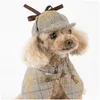 Dog Apparel Halloween Pet Clothes Detective Outfit Cute Personality Cloak Spring And Autumn Models Summer Teddy Bichon Pomeranian Sm Dhouv