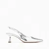 الصنادل النسائية Slingback Lowheel Zaza Summer Silvery Woman Protects Mode