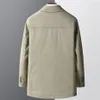 Heren Jackets Jacket Coat Men Spring Herfst Windendaar Jacket Massief kleur Mode Causale knoopjack Male grote maatjas Khaki Gray 230329