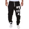 Męskie spodnie jesienne spodnie zimowe mężczyźni swobodny jogger numer 7 drukowane litera sznurka dresowe spodnie spodnie do joggingu spodnie streetwear 230329