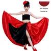 Stage desgaste vermelho One Padat Spanish Flamenco Rok renda feminino Costume de dança 360-720 Garotas Garotas Mãe Gaun Princesa