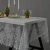 Table Cloth 30 Country Rectangular Hollow Lace Tablecloth White Party Kitchen Dining Desk Cover For Weddin Events Supplies