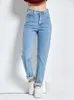 Kvinnors jeans harem byxor vintage hög midja kvinna pojkvänner i full längd mamma cowboy denim vaqueros mujer 230329