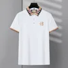 Мужская половая рубашка Polos Men's Polo Cool Summer Cotton Fashion мягкий короткий рукав Casual Solid Color Высококачественная вышивка 230329
