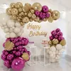 Other Event Party Supplies 124Pcs Red Gold Sand White Balloons Arch Garland Kit Metal Balloons Gold Plam Leaves DIY Balloon Arch Valentine's Day Balloons 230329