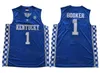 Kentucky Wildcats Jersey College Basketball Devin Booker 1 Tyrese Maxey 3 Tyler Herro 14 Karl-Anthony Towns 12 John Wall 11 Davis 23 DeMarcus Cousins 15 Nähen NCAA