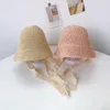 Mützen Hüte Topi Bayi Musim Panas Jerami Perempuan Panama Anak anak Pita Pantai Berenda Mode dan Putri Anak 230328
