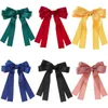 Headpieces Japan And South Korea Version Of The Long Ribbon Double-layered Bow Hairpin Top Clip Sweet Fairy Hundred Ride