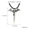 Pendant Necklaces Fashion Trend Flying Dragon Sword Necklace Men's Jewelry Glow In The Dark Halloween