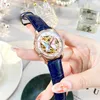 Relógio feminino de marca de luxo casual fashion relógio de cerâmica com fritillary borboleta relógio mecânico fashion watch feminino