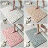 Carpet Family bathroom mat Non slip pebble carpet absorbs lava Bedroom floor Toilet memory foam washable carpet Bathroom decorative mat 230329