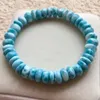 Strand Genuine Natural Blue Larimar Gems Round Beads Healing Stone Water Pattern Women Man Bracciale 9x5mm Certificato