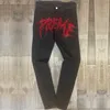 Erkekler Kot Penerler Kırık Delik Siyah Delek Kalem Kot Penerler Men Street Punk Denim Pantolon Klasik Kovboylar Sıska Genç Adam Biker Pantolon 230329