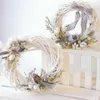 Decoratieve bloemen kransen 10-30 cm rattan ring witte krans slinger hangende wijnstok doe-het diy ambachtelijke woning deur ornamenten feestdecoraties p230310