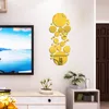 Väggklistermärken 3D spegel vägg klistermärke kärlek runt akryl diy tv bakgrund vägg vardagsrum sovrum dekoration 230329