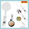 Pendants Sublimation Diy Id Holder Name Tag Card Key Badge Reels Round Solid Plastic Clipon Retractable Pl Reel Cg001 Drop Delivery Dhyes