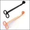 Sax rostfritt stål Snuffers Candle Wick Trimmer Rose Gold Cutter Oil Lamp Trim Scissor Drop Delivery Home Garden Tools Hand DH1VQ