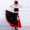 Stage desgaste vermelho One Padat Spanish Flamenco Rok renda feminino Costume de dança 360-720 Garotas Garotas Mãe Gaun Princesa