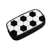 Cosmetic Bags Cute Football Pattern Hexagonal Pencil Case For Girl Boy Large Capacity Soccer Ball Pouch Stationery