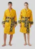 High Quality Cotton Men Women Bathrobe Sleepwear Long Robe Designer Letter Print Couples Sleeprobe Nightgown Winter Warm Unisex Pajama2023