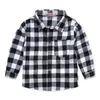 Kinderoverhemden jongens shirts klassieke Casual Plain Print Childrens Shirts Childrens School Shirts Red Shirts Childrens Plain Print 28 -jarige kinderen jongens 230329