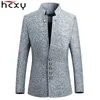 Мужские костюмы Blazers Hcxy Blazer Мужчины весенний китайский стиль дефектный воротник мужской пиджак Slim Fit Mens Blazer Bupet Size M-5xl 230329