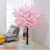 Dekorativa blommor 2 meter lång rosa simulering Önskande träd Artificiellt siden Blommor Körsbärsträd för köpcentrum Öppnade trädgårdsdekorationer